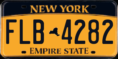 NY license plate FLB4282