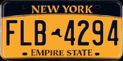 NY license plate FLB4294