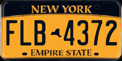 NY license plate FLB4372