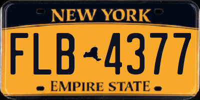 NY license plate FLB4377