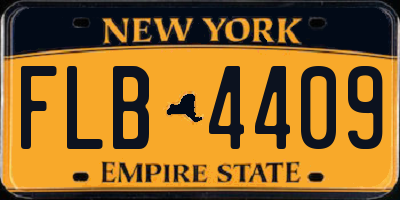 NY license plate FLB4409