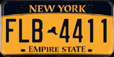 NY license plate FLB4411