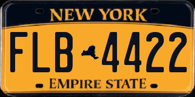 NY license plate FLB4422
