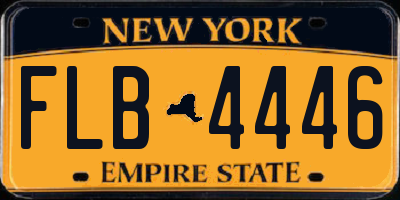 NY license plate FLB4446