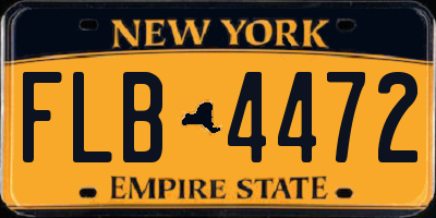 NY license plate FLB4472
