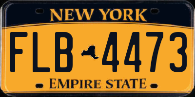 NY license plate FLB4473