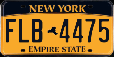 NY license plate FLB4475