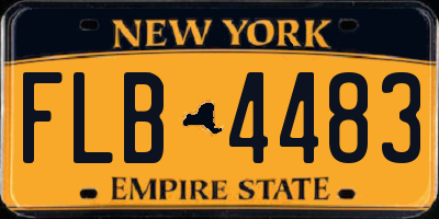 NY license plate FLB4483