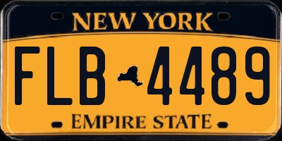 NY license plate FLB4489