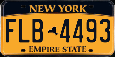 NY license plate FLB4493