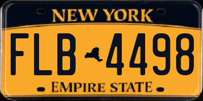 NY license plate FLB4498