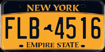 NY license plate FLB4516