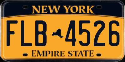 NY license plate FLB4526