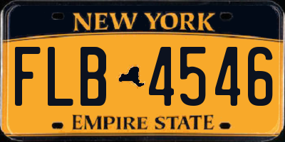 NY license plate FLB4546