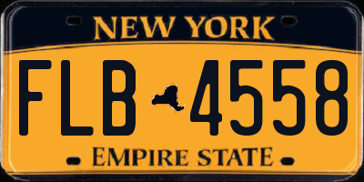 NY license plate FLB4558