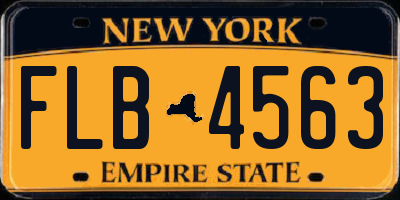 NY license plate FLB4563