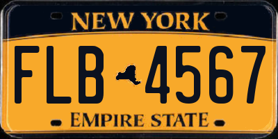 NY license plate FLB4567