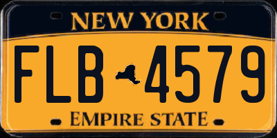 NY license plate FLB4579