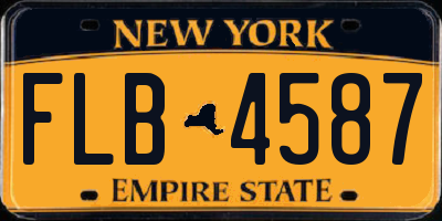 NY license plate FLB4587