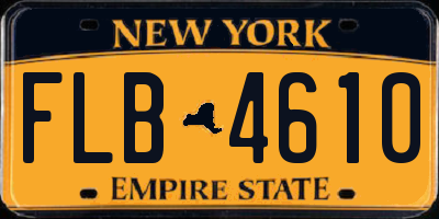 NY license plate FLB4610