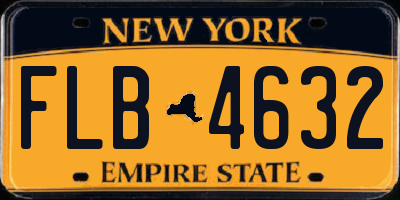 NY license plate FLB4632
