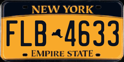 NY license plate FLB4633