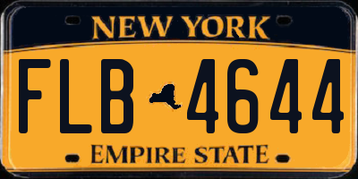 NY license plate FLB4644