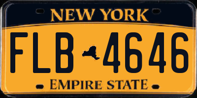 NY license plate FLB4646