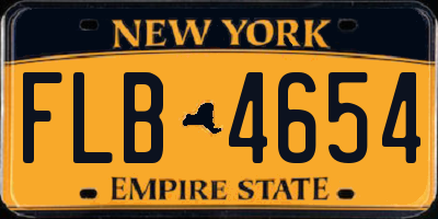 NY license plate FLB4654