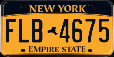NY license plate FLB4675