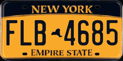 NY license plate FLB4685