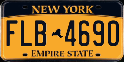 NY license plate FLB4690