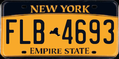 NY license plate FLB4693