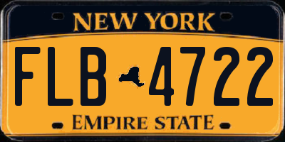 NY license plate FLB4722