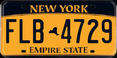 NY license plate FLB4729