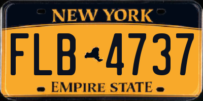 NY license plate FLB4737