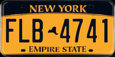 NY license plate FLB4741