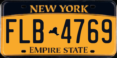 NY license plate FLB4769