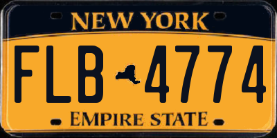 NY license plate FLB4774