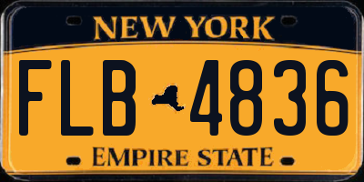 NY license plate FLB4836