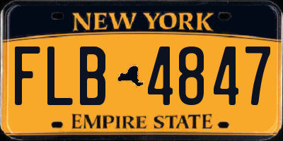 NY license plate FLB4847