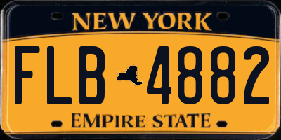 NY license plate FLB4882