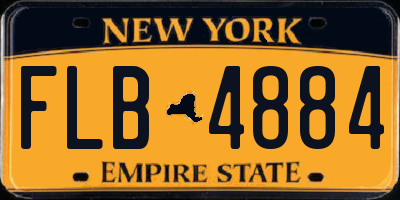 NY license plate FLB4884