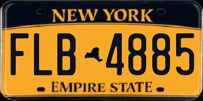 NY license plate FLB4885