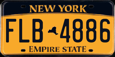 NY license plate FLB4886