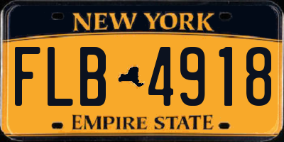 NY license plate FLB4918