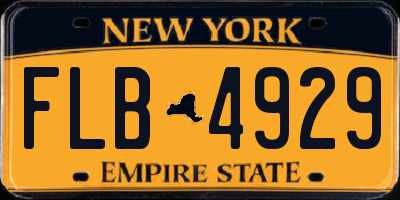 NY license plate FLB4929
