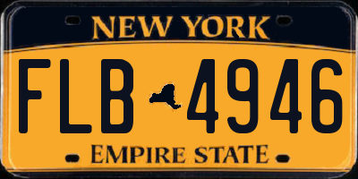 NY license plate FLB4946