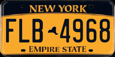 NY license plate FLB4968