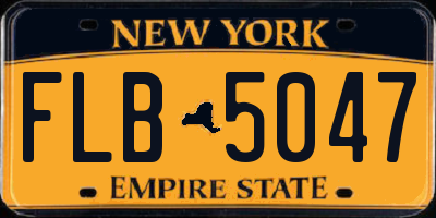 NY license plate FLB5047
